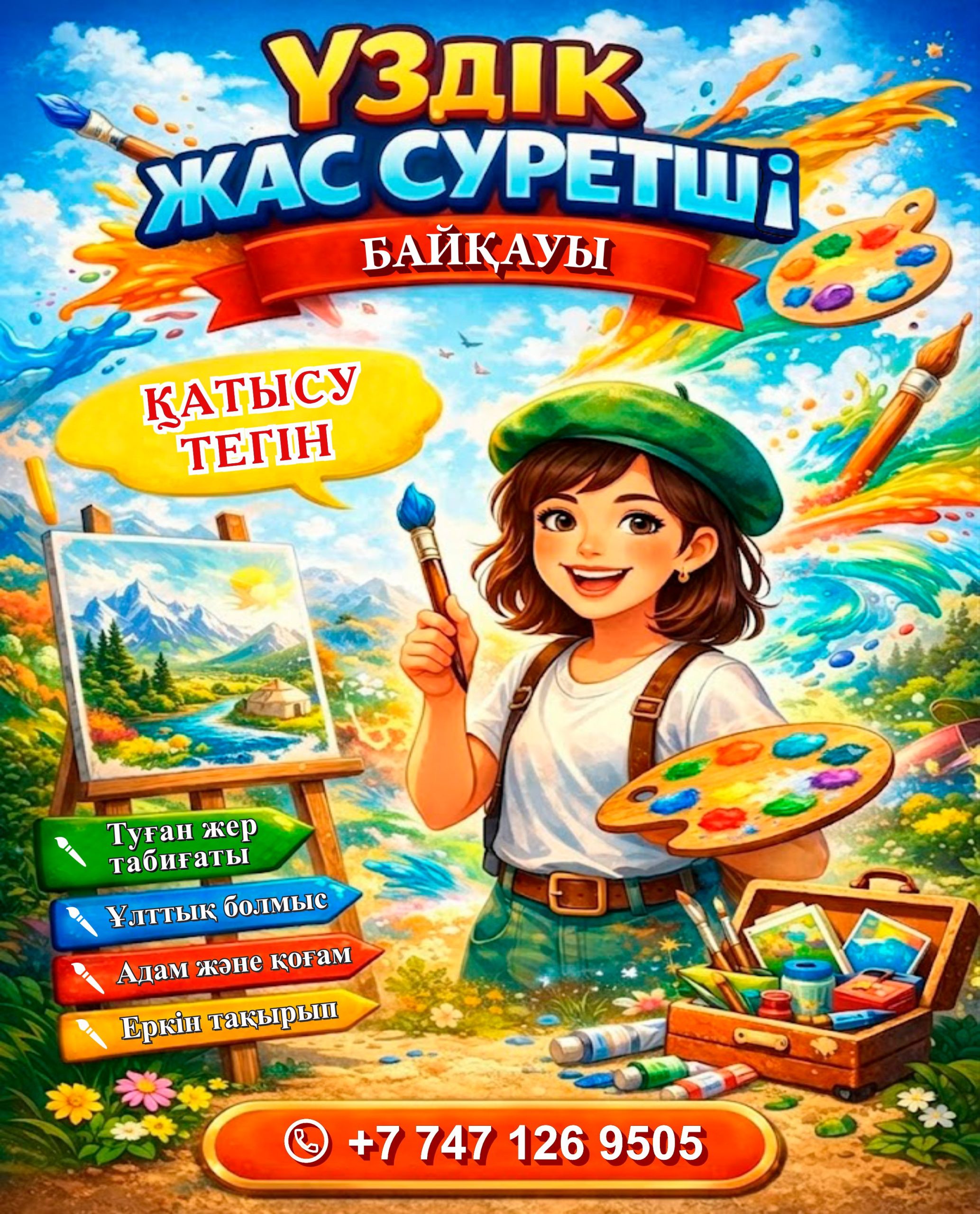 “ҮЗДІК ЖАС СУРЕТШІ”  республикалық жас суретшілер байқауы